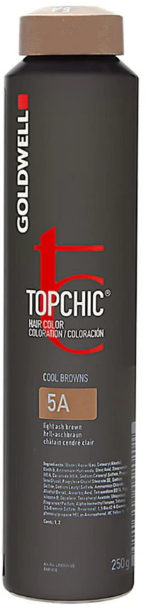 Goldwell TopChic Permanent Hair Dye 5A Light Ash Brown, 250 ml