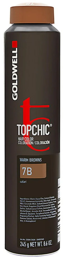 Goldwell TopChic Permanent Hair Dye 7B Medium Skirtas šviesiems plaukams rusvai gelsvas, 250 ml