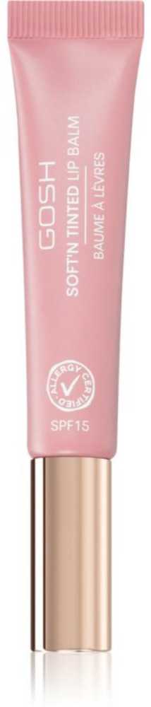 Fresh Natural Gosh Soft'n Tinted Vegan semi-transparent Lūpų balzamas 004 Vintage Rose SPF 15, 8 ml