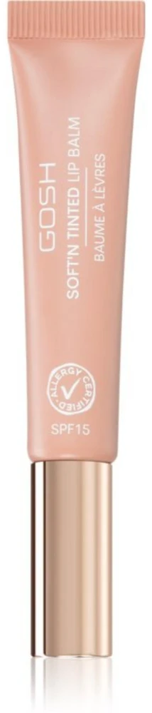 Gosh Soft'n Tinted Vegan semi-transparent Lūpų balzamas 002 Nougat SPF 15, 8 ml
