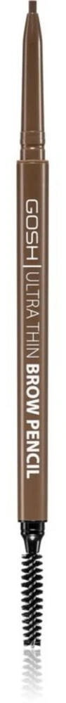 Gosh Ultra Thin Eyebrow Kreminis Pieštukas & 2-In-1 002 Pilkas Brown 0.09 g