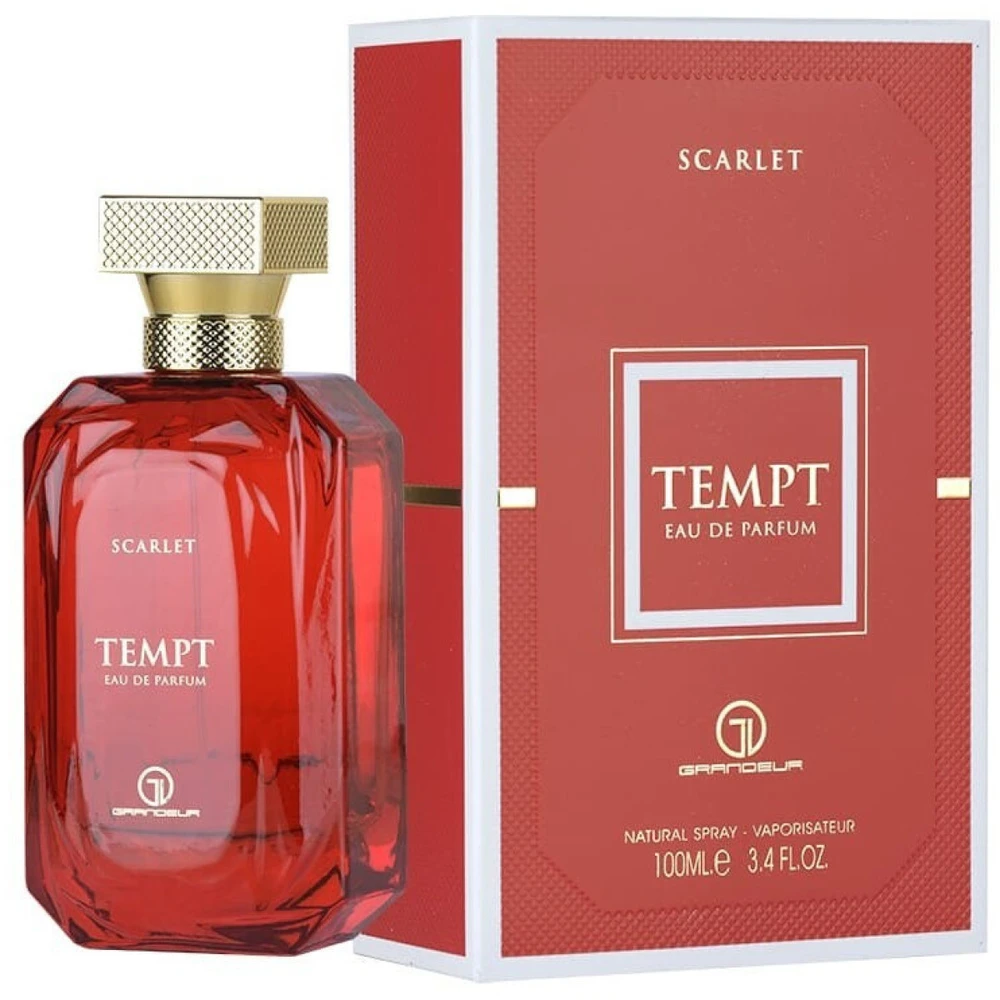 Grandeur Tempt Scarlet EDP parfumuotas vanduo unisex, 100 ml