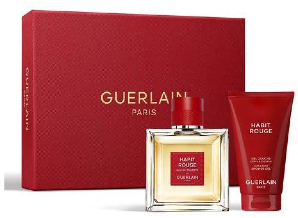 Guerlain Habit Rouge Giftset rinkinys vyrams (EDT, 100 ml + dušo želė, 75 ml)