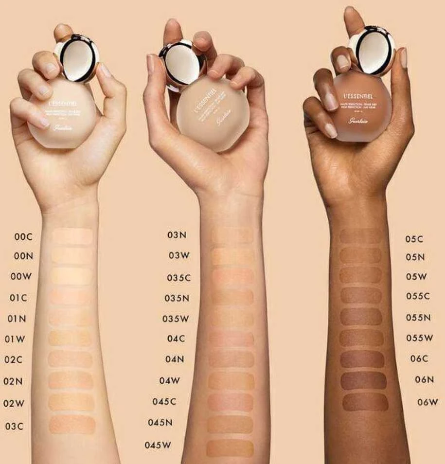 GUERLAIN L’Essentiel Natural Glow Foundation natūralaus švytėjimo suteikianti kreminė pudra SPF 20, atspalvis: 00N Porcelain, 30 ml