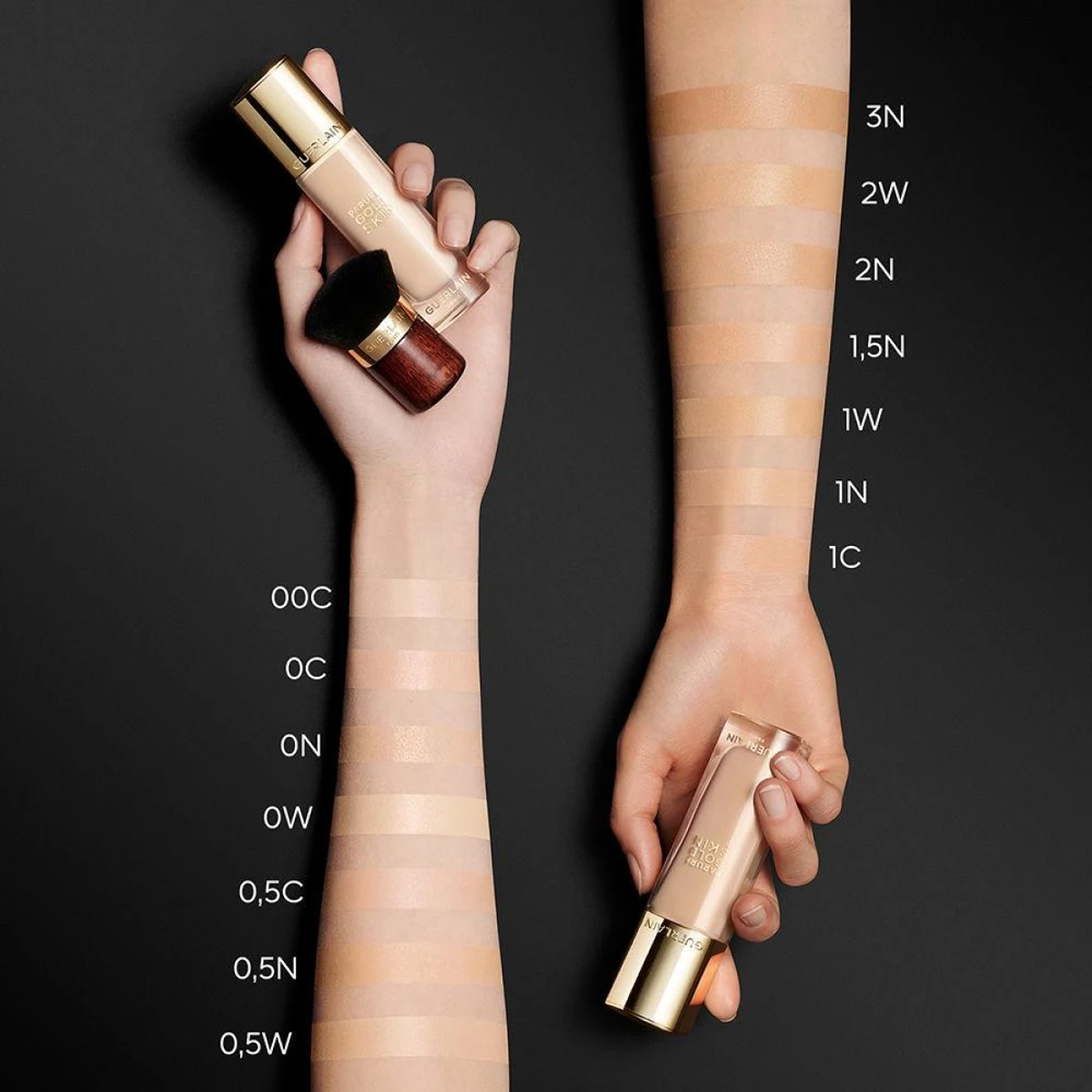Guerlain Parure Gold Skin Fondo De Maquillaje Fluido 1,5N makiažo pagrindas, 35 ml