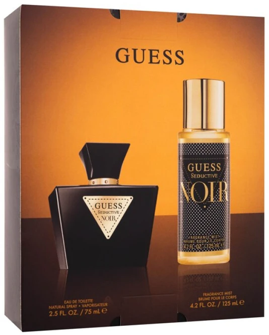 GUESS Seductive Noir EDT rinkinys moterims (EDT 75 ml + Kūno Purškiklis 125 ml)