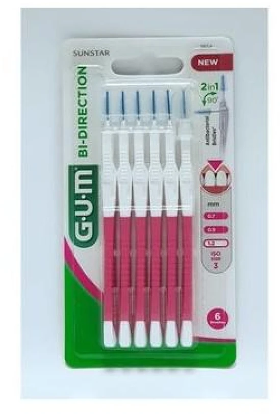 GUM Dviejų krypčių šepetėlis 1,2 mm