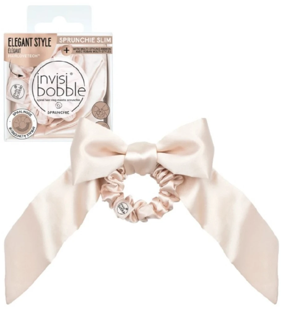 Gumytė plaukams Invisibobble Sprunchie Slim Ballerina Ribbon, 1 vnt.