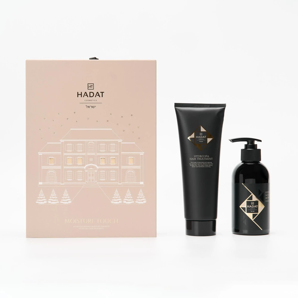 Hadat Cosmetics Moisture Touch Kit plaukų drėkinamasis rinkinys (kaukė, 250 ml + šampūnas, 250 ml)