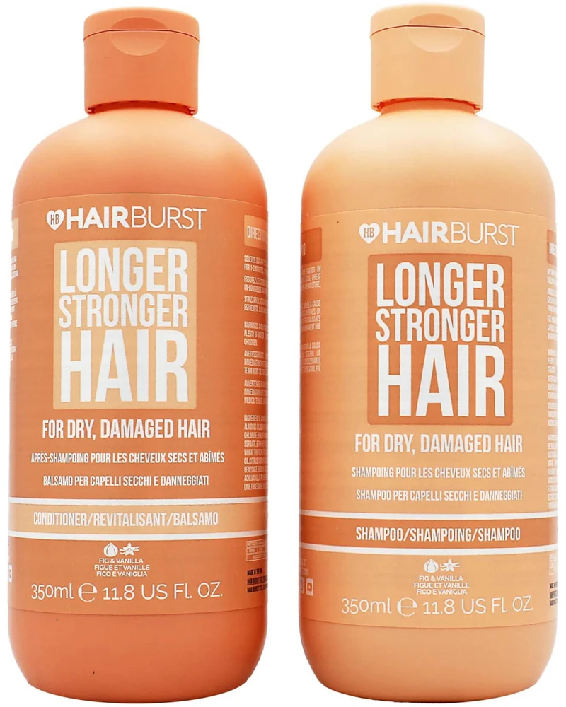 Hairburst Longer Stronger Hair Dry & Damaged SET (Šampūnas 350 ml + Conditioner 350 ml)