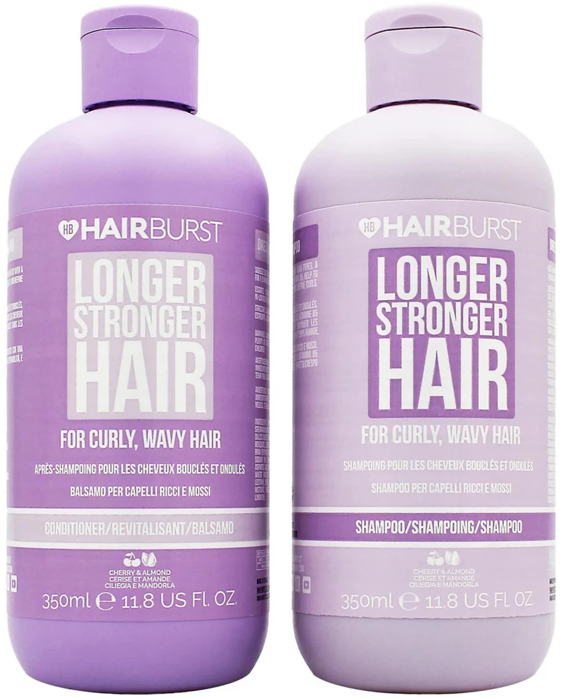 Hairburst Longer Stronger Hair Skirtas garbanotiems plaukams Set rinkinys garbanotiems / banguotiems plaukams (šampūnas, 350 ml + kondicionierius, 350 ml)