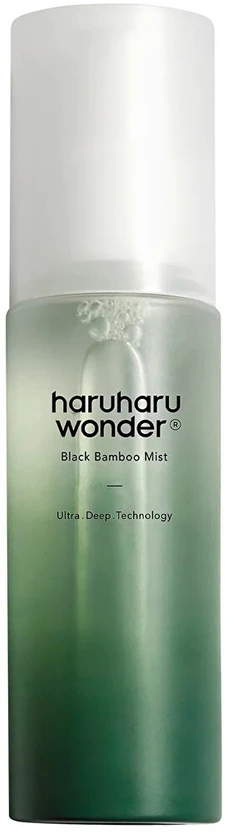 Haruharu Wonder Hydrating Juodas Bamboo Mist drėkinamasis purškiklis pavargusiai odai, 80 ml