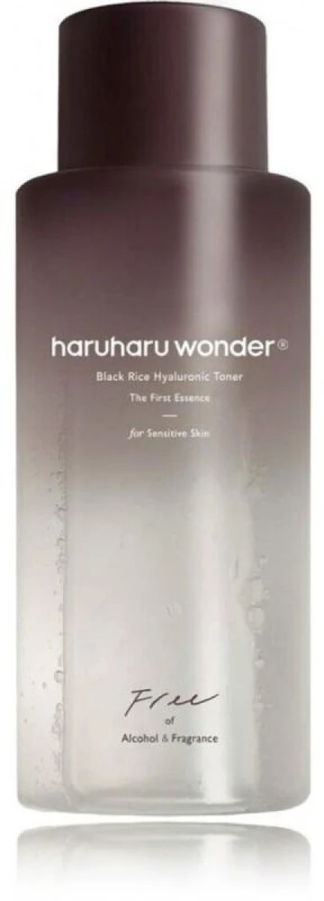 Haruharu Wonder Juodas Rice Hyaluronic Toneris veido tonikas su juodųjų ryžių ekstraktu ir hialurono rūgštimi jautriai odai, 300 ml