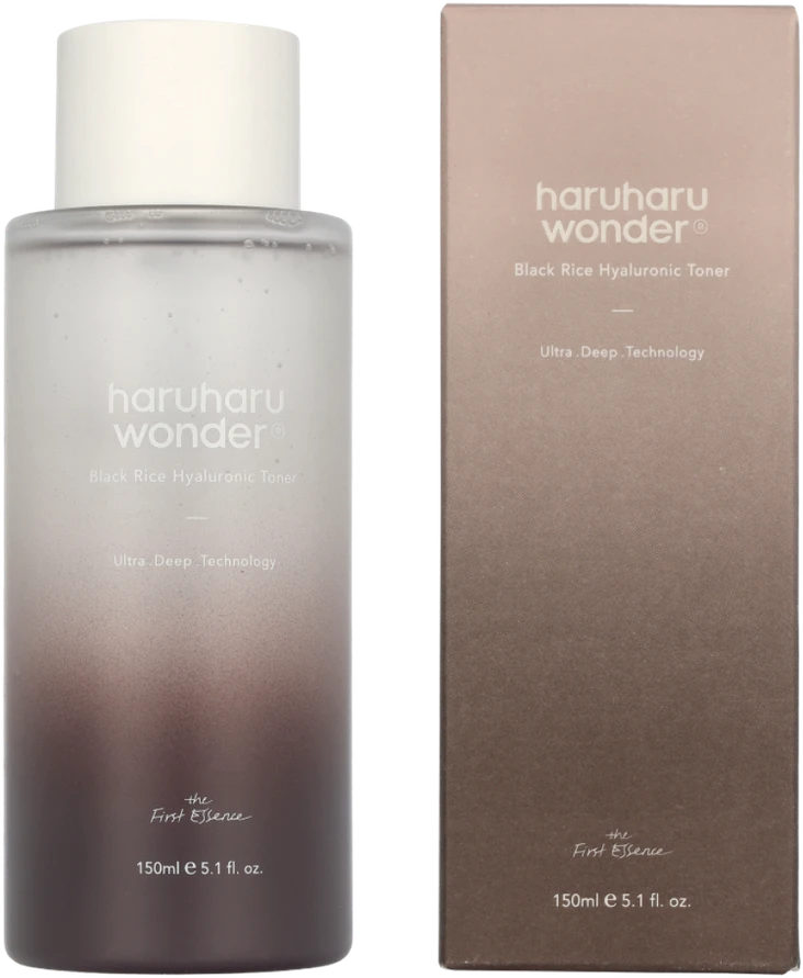 Haruharu Wonder Juodas Rice Hyaluronic Toneris veido tonikas su juodųjų ryžių ekstraktu ir hialurono rūgštimi, 150 ml