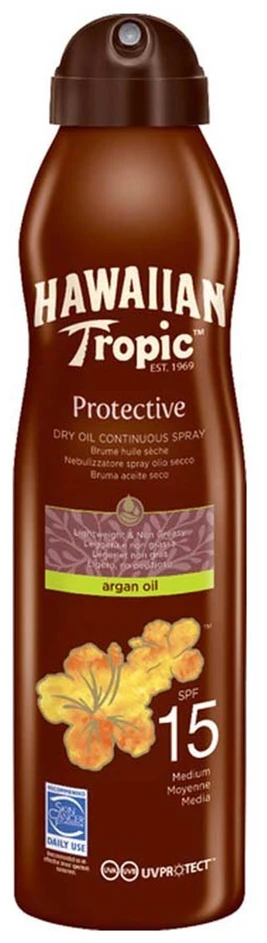 Hawaiian Tropic sausas argano aliejus Spf15 177ml