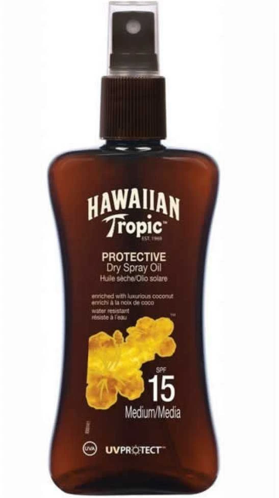 Hawaiian Tropic apsauginis sausas purškiamasis aliejus Spf15 Medium 200ml