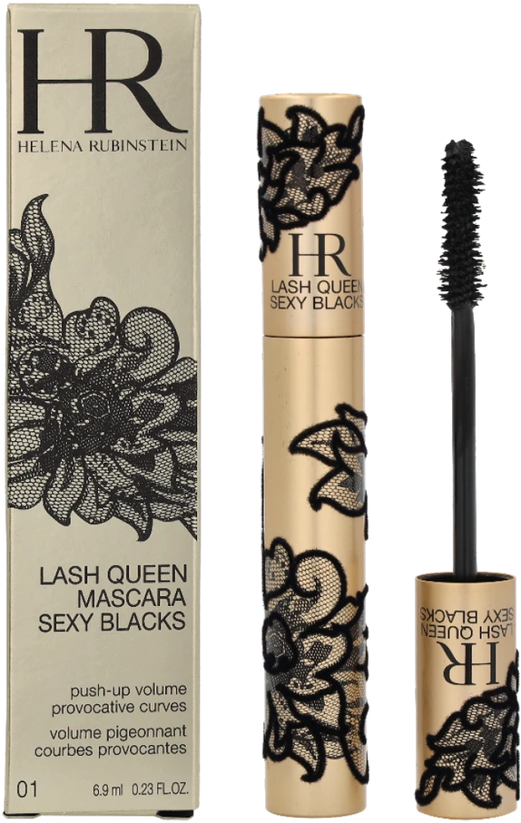 Helena Rubinstein Lash Queen Sexy Blacks Blakstienų tušas apimties suteikiantis ir užriečiantis blakstienų tušas, atspalvis: 01 Juodas, 6.9 ml