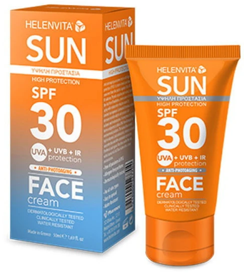 Helenvita Sun UVA & UVB Protection Before Sun Exposure Kreminis For Face SPF 30, 50 ml