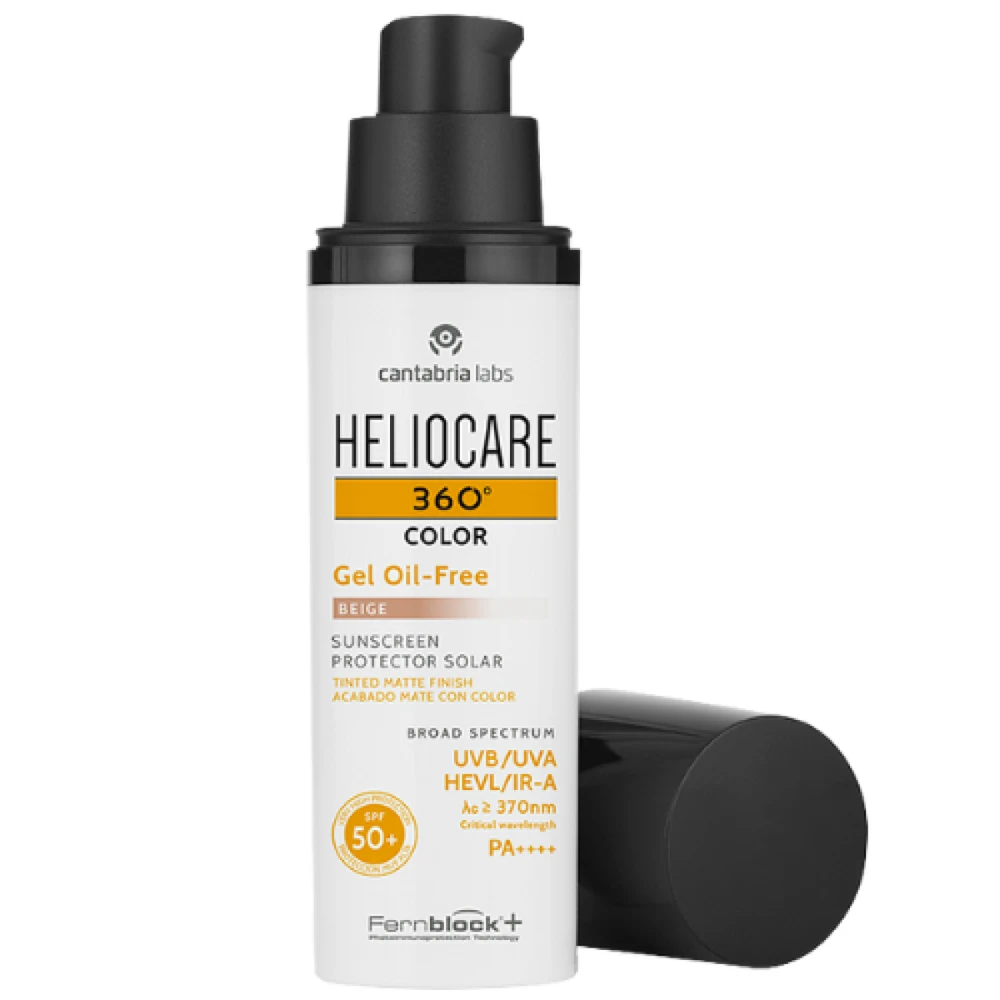 Heliocare 360 Color Gel Oil-Free SPF50+ Beige kremas nuo saulės su atspalviu, 50 ml