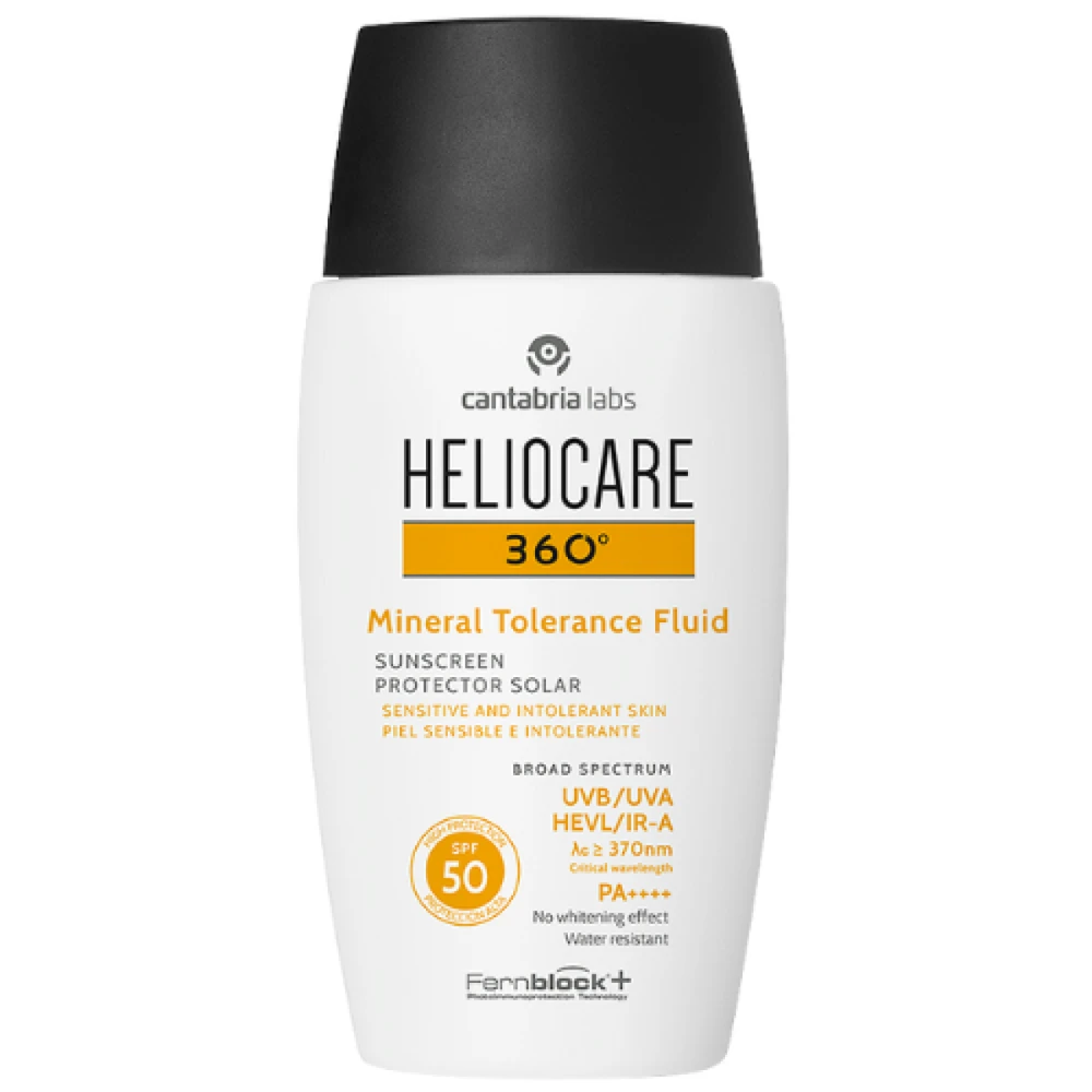 Apsauginis fluidas nuo saulės, Heliocare 360º Mineral Tolerance Fluid Spf50, 50ml