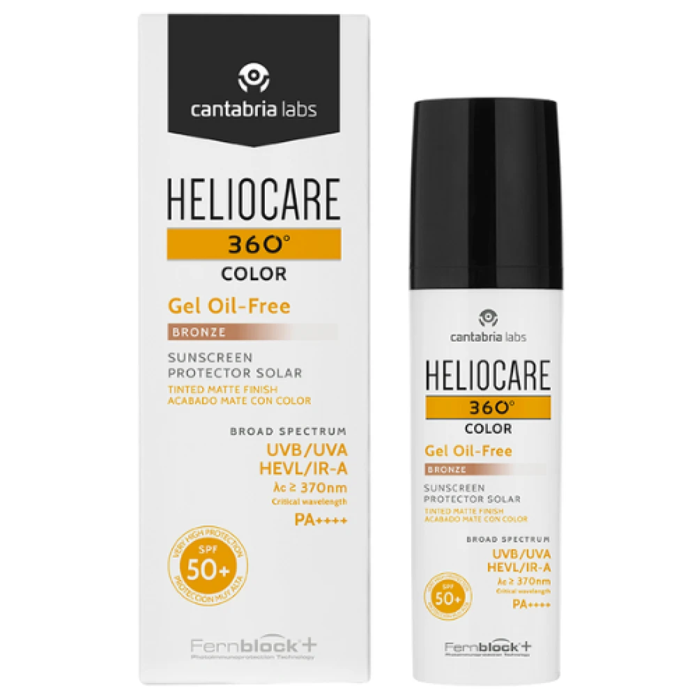 "Heliocare 360º Color Gel Oil-Free Spf50 Bronze" apsauga nuo saulės su bronziniu atspalviu 50ml