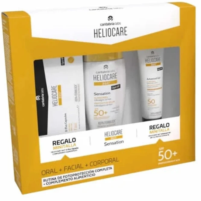 „Heliocare 360 Opti D Sensation Ultra Light Oil Free SPF50+“ apsauginis kremas nuo saulės, 50 ml, 2 vnt. rinkinys
