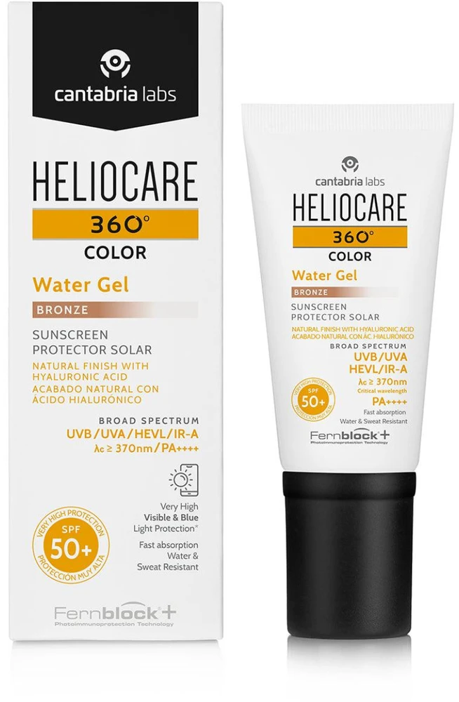 Heliocare Vanduo Gel 360º Colour Bronze Spf50+ veido kremas su atspalviu 50ml