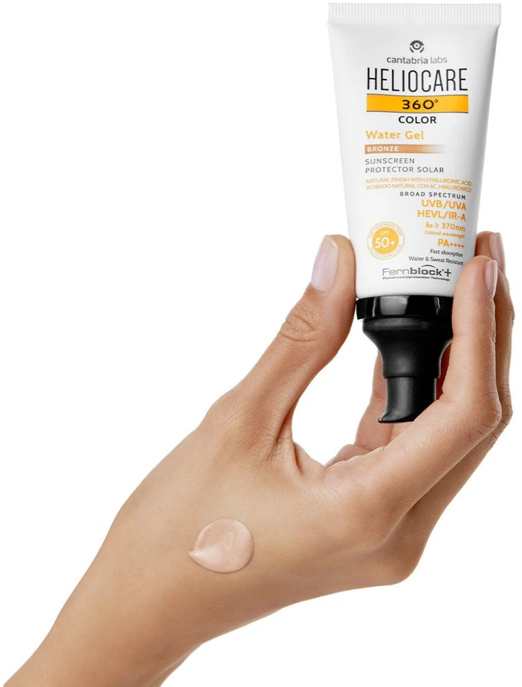 Heliocare Vanduo Gel 360º Colour Bronze Spf50+ veido kremas su atspalviu 50ml