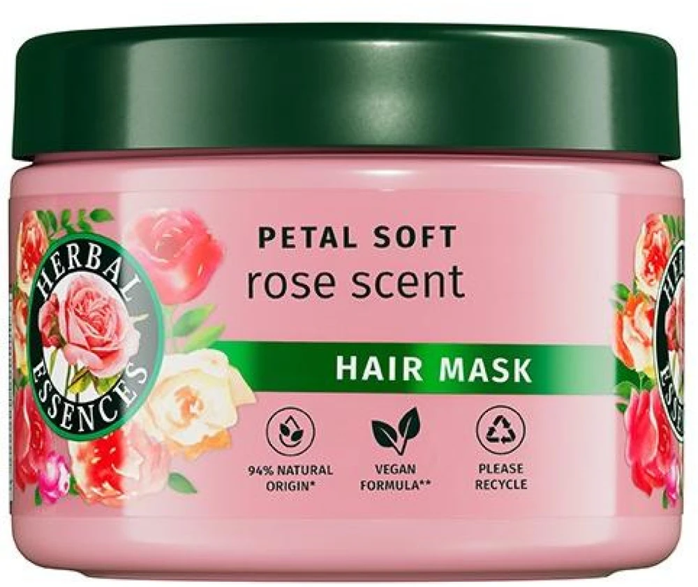 Herbal Essences Petal Soft Rose Scent Hair Mask plaukų kaukė, 500 ml