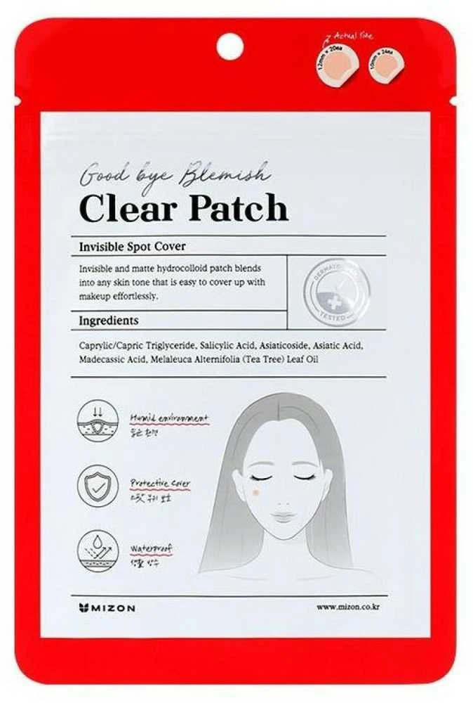 Hidrokoloidiniai, maskuojamieji pleistrai nuo spuogų Mizon Good Bye Blemish Clear Patch, pakuotėje 44 vnt.