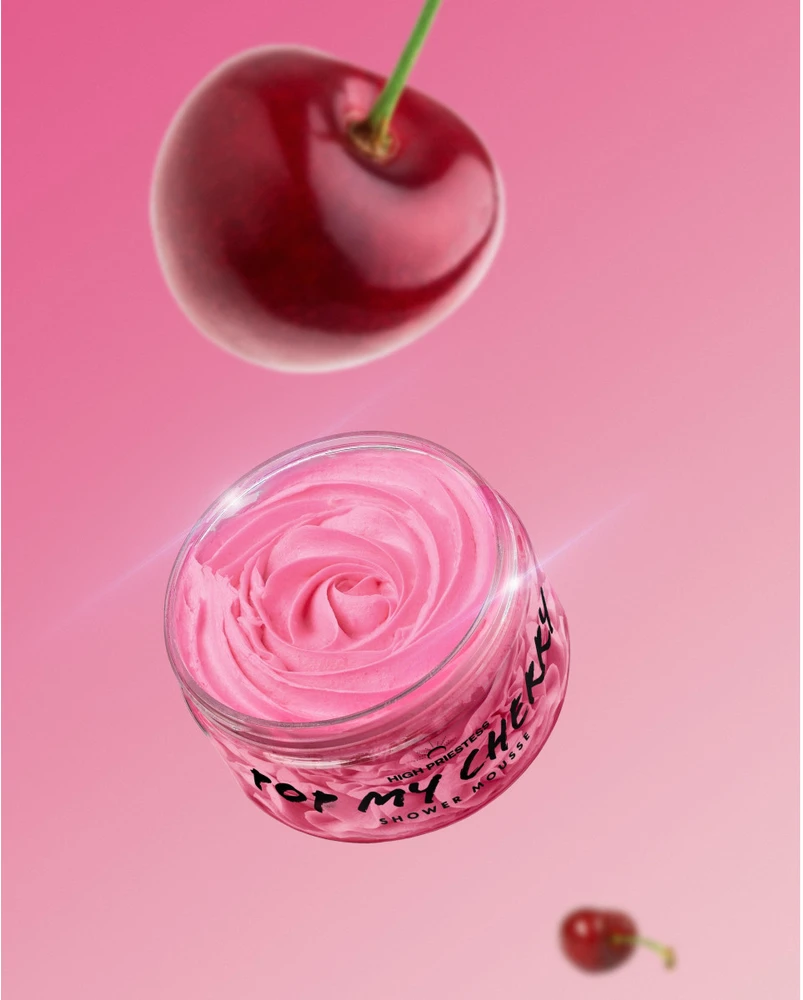 HIGH PRIESTESS Pop My Cherry Shower Mousse dušo putos, 125 g
