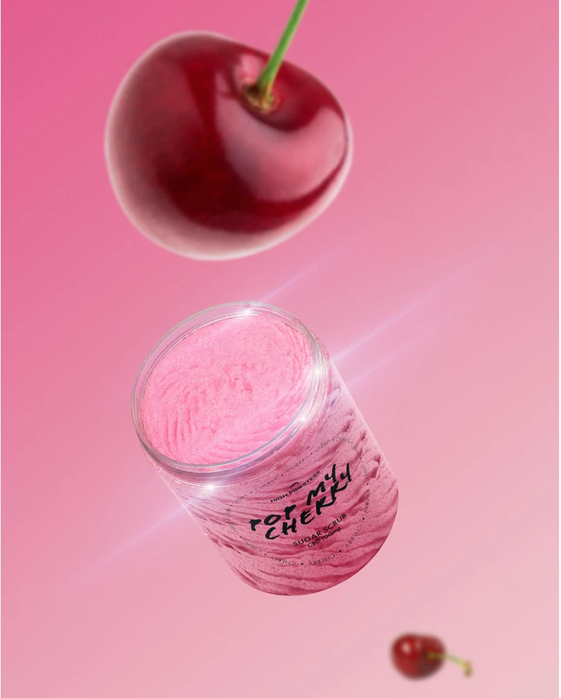 HIGH PRIESTESS Pop My Cherry Sugar Scrub kūno šveitiklis, 250 g