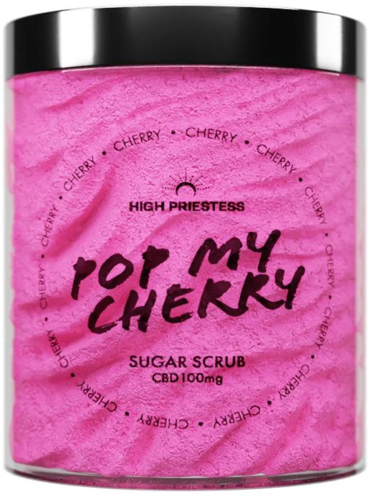 HIGH PRIESTESS Pop My Cherry Sugar Scrub kūno šveitiklis, 250 g