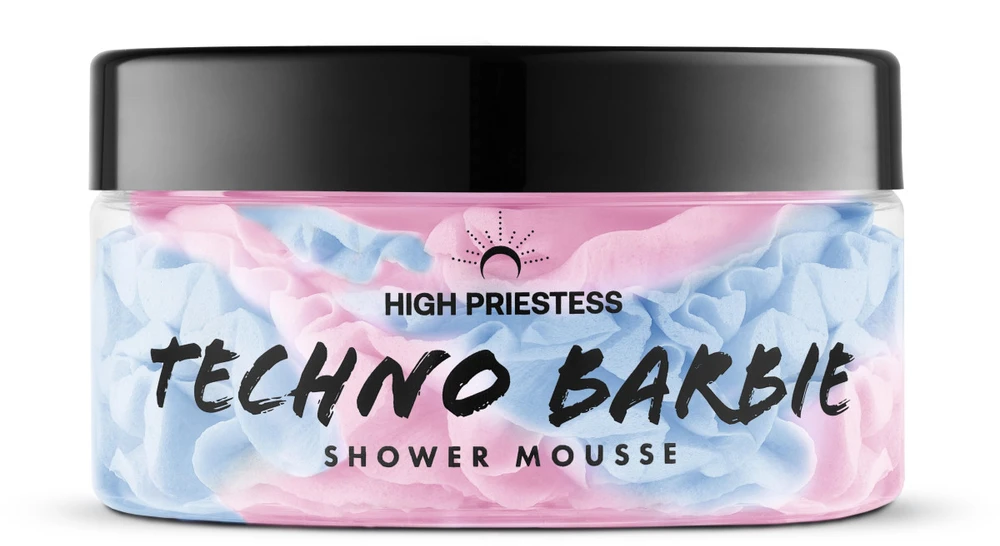 HIGH PRIESTESS Techno Barbie Shower Mousse dušo putos, 125 g