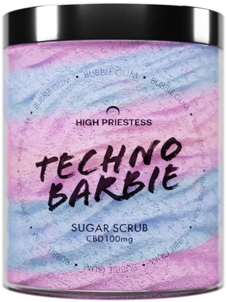 HIGH PRIESTESS Techno Barbie Sugar Scrub kūno šveitiklis, 250 g