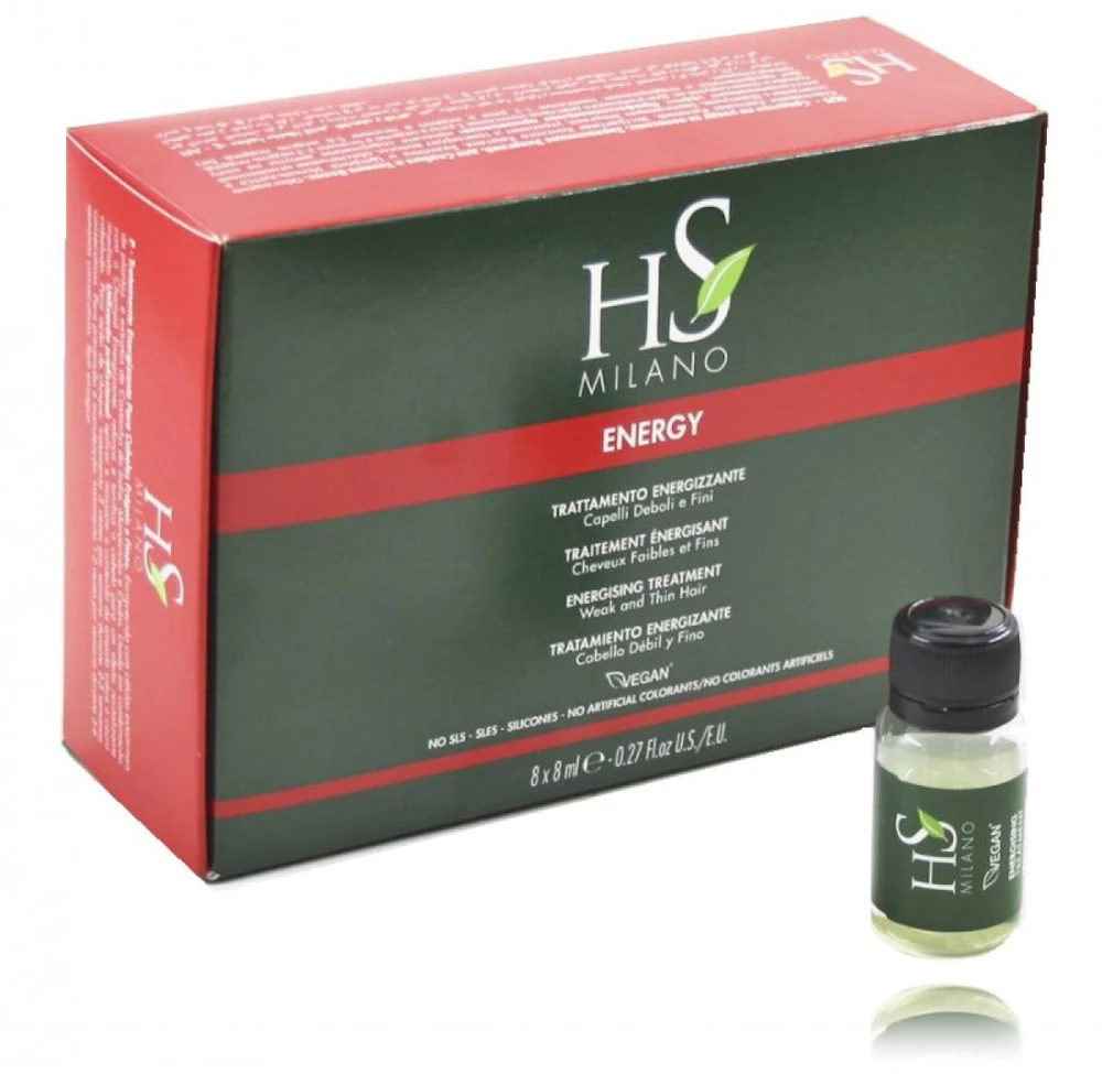 Hs Milano EMMEDI HS ENERGY slenkančių plaukų priežiūros priemonė (8 x 8 ml)