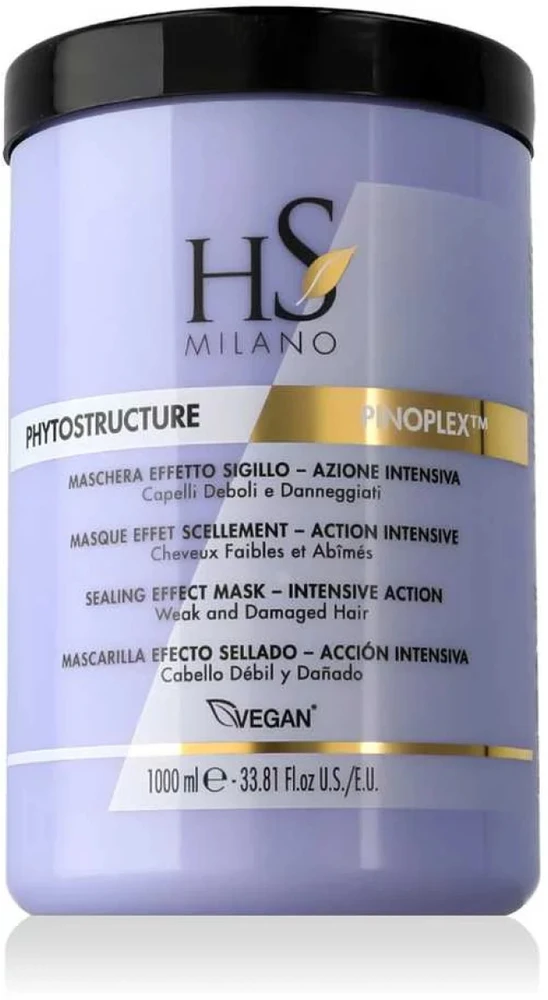HS MILANO Phytostructure Mask Hair Mask intensyviai atkuriamoji kaukė nusilpusiems ir pažeistiems plaukams, 1000 ml