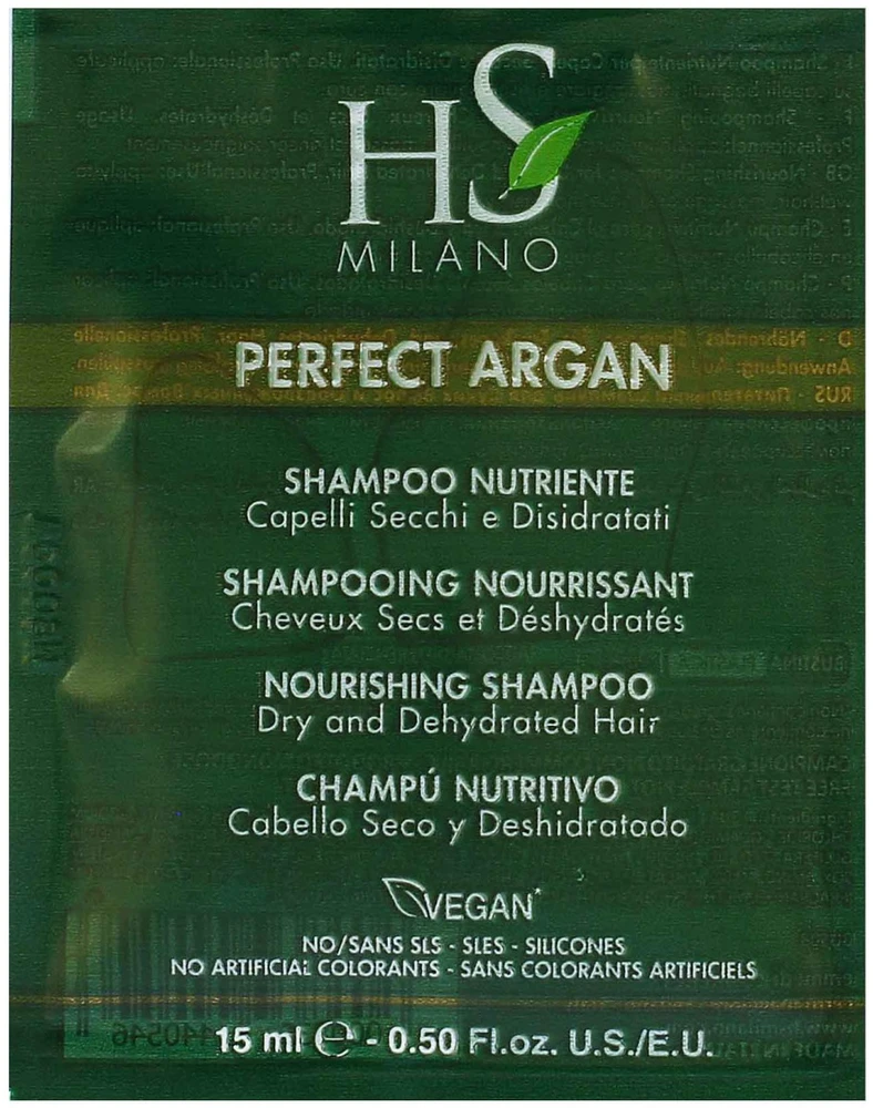 HS Milano Perfect Argan Šampūnas Sachet šampūnas, 15 ml