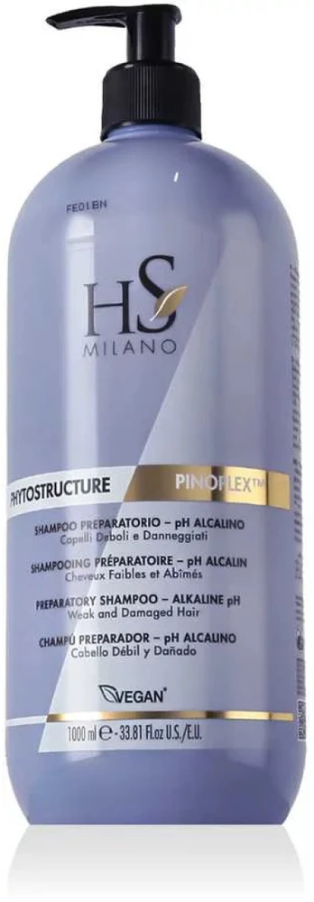 HS MILANO Phytostructure Šampūnas šampūnas silpniems ir pažeistiems plaukams, 1000 ml