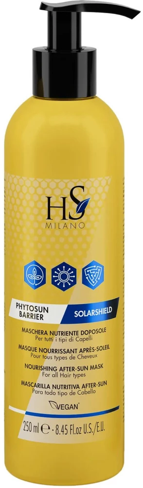 HS Milano Phytosun Barrier maitininantis After-Sun Mask maitinamoji atkuriamoji plaukų kaukė po saulės., 250 ml