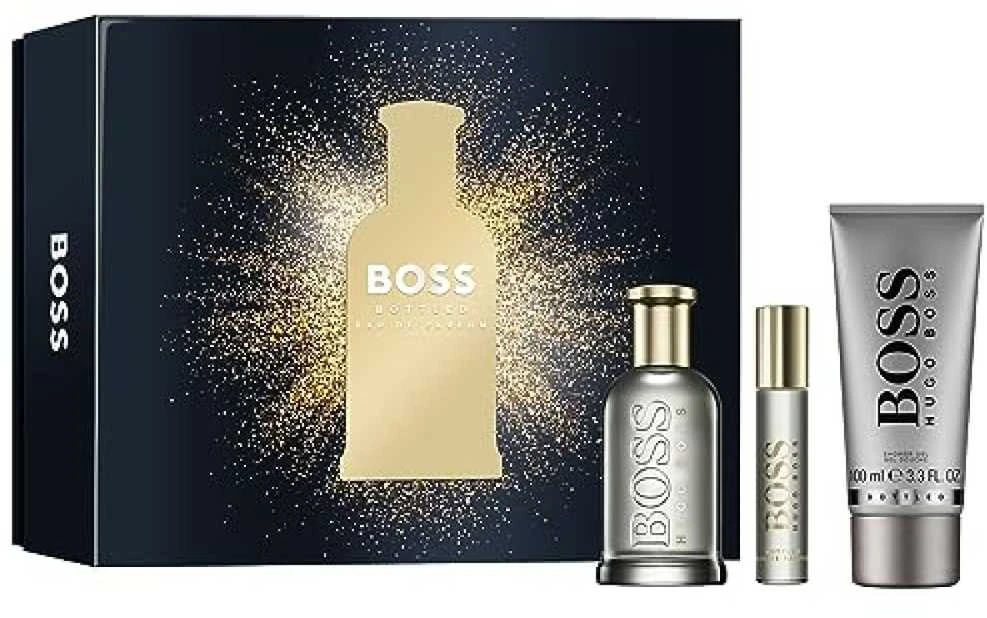 Hugo Boss BOSS Bottled rinkinys vyrams (EDP, 100 ml + EDP miniatiiūra, 10 ml + dušo želė, 100 ml)