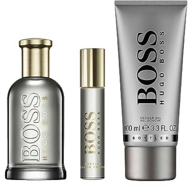 Hugo Boss BOSS Bottled rinkinys vyrams (EDP, 100 ml + EDP miniatiiūra, 10 ml + dušo želė, 100 ml)