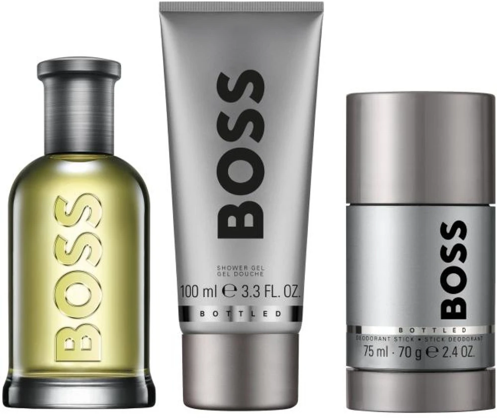 Hugo Boss BOSS Bottled rinkinys vyrams (EDT, 100 ml + dušo želė, 100 ml + pieštukinis dezodorantas, 75 ml)