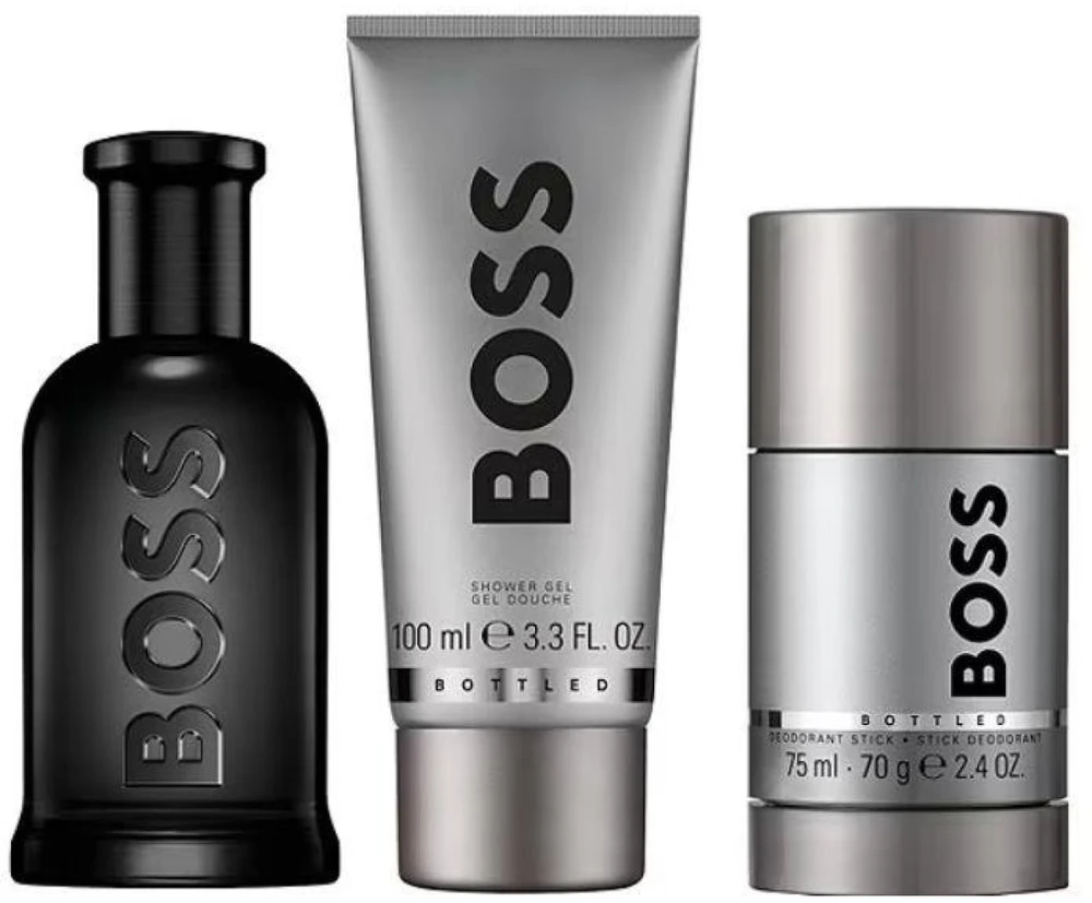 Hugo Boss BOSS Bottled rinkinys vyrams (PP kvepalai, 100 ml + dušo želė, 100 ml + dezodorantas, 75 ml)