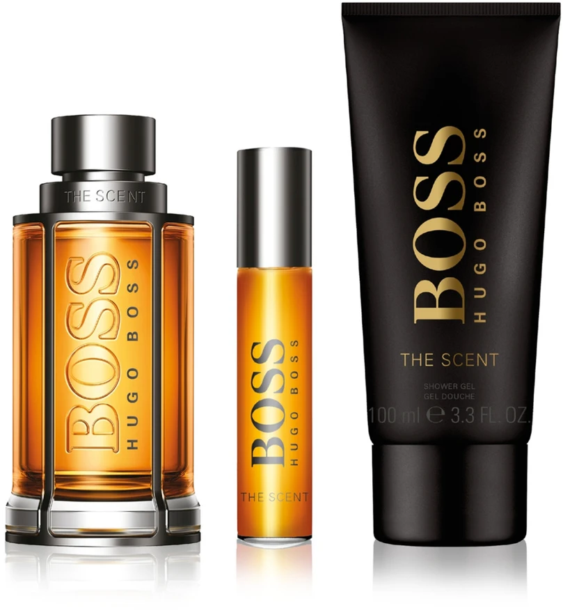 HUGO BOSS BOSS The Scent rinkinys vyrams (EDT, 100 ml + EDT, 10 ml + dušo želė, 100 ml)