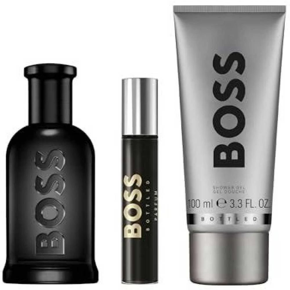 Hugo Boss BOSS Bottled Parfum Giftset rinkinys vyrams (PP kvepalai, 100 ml + PP kvepalai, 10 ml + dušo želė, 100 ml)