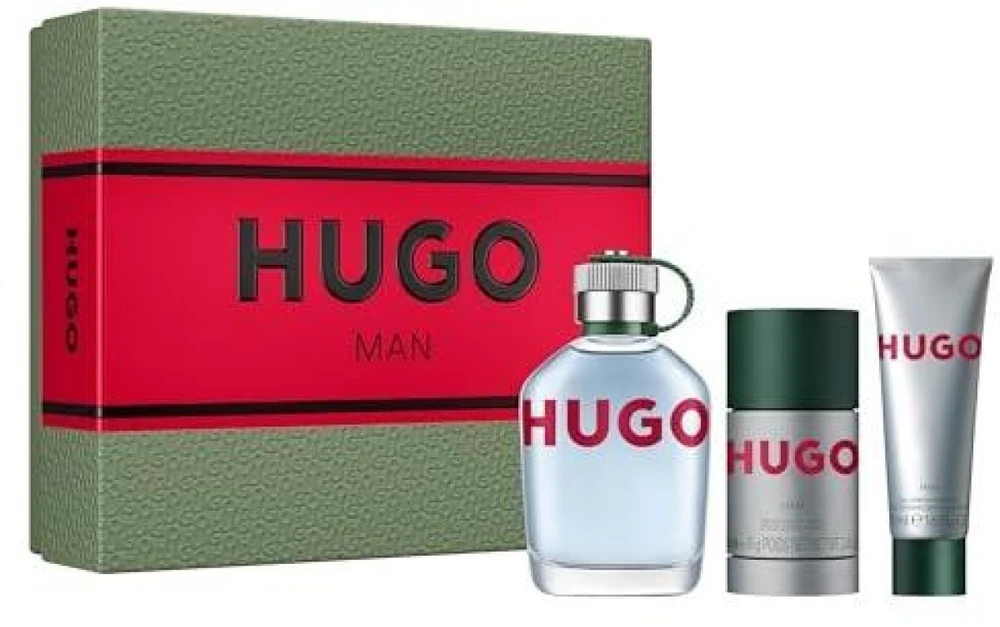 Hugo Boss HUGO Man rinkinys vyrams (EDT, 125 ml + dezodorantas, 75 ml + dušo gelis, 50 ml)