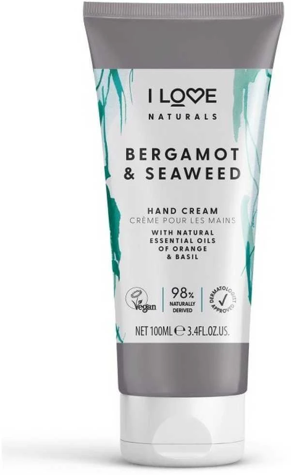 „I Love Naturals Collection“ veganiškas drėkinamasis bergamočių ir jūros dumblių losjonas rankoms ir kūnui, 500 ml