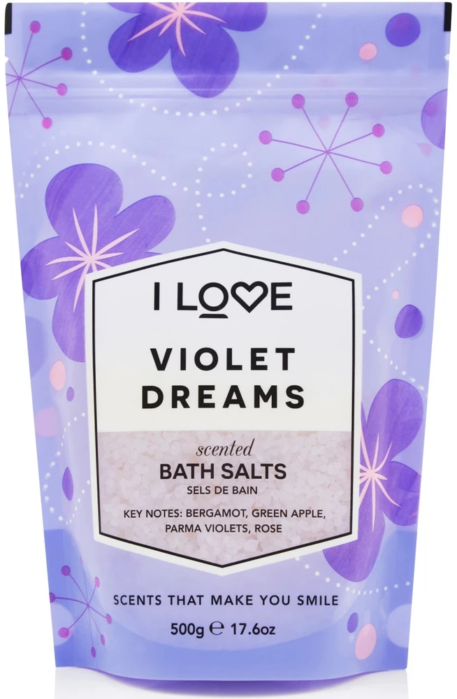 „I Love Signature Collection“ vonios druska „Violet Dreams“, 500g