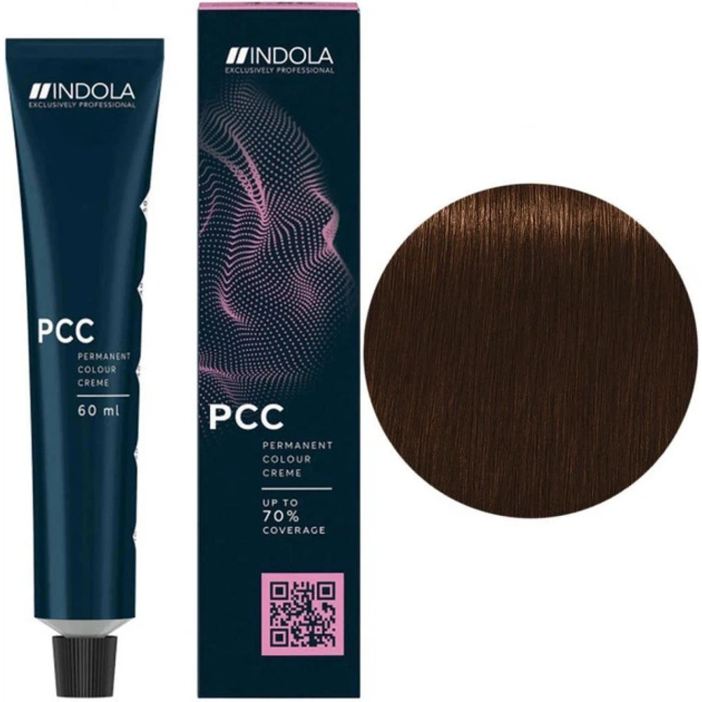 Indola PCC Fashion 5.8 plaukų dažai, atspalvis: šviesiai rudas Chocolate, 60 ml